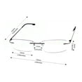 thumbnail image 5 of Agstum Titanium Alloy Flexible Rimless Hinged Optical Rectangle Eyeglasses Frames for Mens, 5 of 5