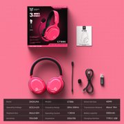 ONIKUMA 2.4GHz Wireless Gaming Headset for PS5/PS4/PC/Xbox/Switch/, Gaming Headphone with Noise-Canceling Mic, 7.1 Stereo Surround Sound, RGB Light, 60H Battery Life