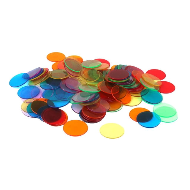 KLKCMS 120 Pieces Multicolor Bingo Chips for Game Cards Playing Chips Kids Counting