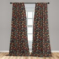 thumbnail image 5 of Colorful Curtains 2 Panels Set, Autumn Forest Theme Fallen Fern Leaves in Different Colors Vintage Exotic Nature, Window Drapes for Living Room Bedroom, 56"W X 95"L, Multicolor, by Ambesonne, 5 of 5