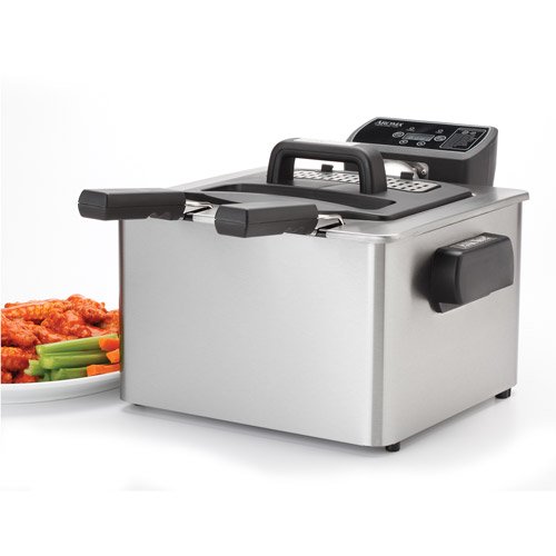 Aroma SmartFry XL 4Quart Digital Deep Fryer, Stainless Steel Walmart