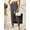 Gray, variant on Women's High Waist Front Pleated Tapered Dress Pants Ankle Length Work Suit Trousers with Button Cuff Hem