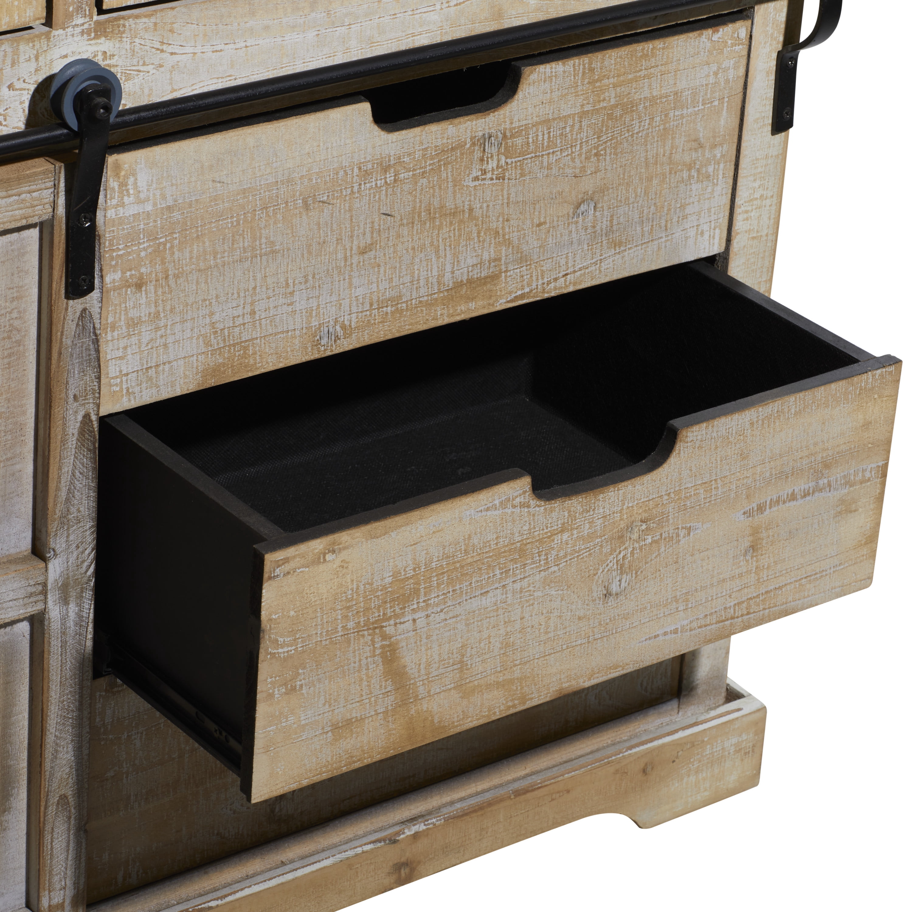 DecMode 41" x 32" Brown Wood 5 Drawers 1 Shelf and 1 Door Cabinet, 1-Piece