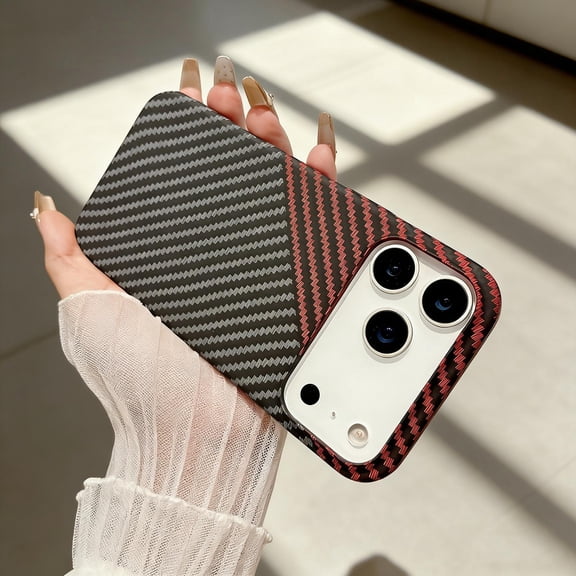 for iPhone Air Carbon Fiber Case, [Compatible with Mag-Safe] Magnetic Phone Case Slim Fit Thin Lightweight Smooth Hard PC Drop Protection Shockproof Case Cover for iPhone Air, Color-E