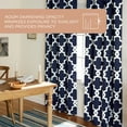 thumbnail image 6 of TOWN & COUNTRY EVERYDAY Ironwork Geo Trellis Sateen Indoor Curtains, Room Darkening Blackout, Grommet Top, Energy Efficient, 2-Pack Set, 52"x108", Peacoat Blue, 6 of 10