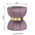 thumbnail image 3 of Joveco Vanity Stool Chair,Modern Foot Stool Ottoman,Home Multifunctional Luxury Ottoman For Living Room and Bedroom,Purple, 3 of 7