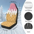 thumbnail image 4 of Binienty Ice Cream Automotive Seat Covers for Women Girly Cute Car Seat Covers Front Seats Only Soft Comfortable Breathable Vehicle Cushion Blanket for Pet Dog Car Interior Accessories, 4 of 8