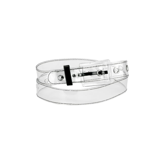 Unique Bargains Ceinture de Taille Transparente à Oeillets pour Femmes, Grande Taille