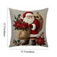 thumbnail image 3 of EazyTech Christmas Blessing Pillow Cover 18x18 Inch Linen Decorative Throw Covers Home Holiday Decor for Sofa Living Room, 3 of 6