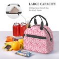 thumbnail image 2 of Ratiio pink heart Pattern Lunch Bag ,Insulated Lunch Box, Small Leakproof Cooler Food Lunch Containers Reusable High Capacity Lunch Tote Bags, 2 of 6