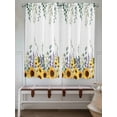 thumbnail image 6 of Living Room Curtains 72 Inches length, Eucalyptus Leaves Window Treatment Curtain Drapes, Yellow Sunflower Lavender Farmhouse Light Filtering Drapes for Bedroom Laundry Room, 52"x72", 2 Panels, 6 of 7
