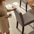 thumbnail image 4 of DyFun Linen Upholstered Dining Chairs Set of 2 for Kitchen Dining Room or Apartment Living, Kahki, 4 of 7