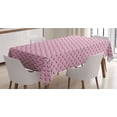thumbnail image 1 of Bears Tablecloth, Smiling Panda Face Cartoon Style of Drawing Repetitive Design Art, Rectangle Satin Table Cover for Dining Room and Kitchen, 60" X 90", Baby Pink White and Dark Grey, by Ambesonne, 1 of 2