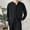 Black, variant on Male Autumn Casual Loose Irregular Shirt Collarless Long Sleeve Shirt Blouse Men’S Dress Shirts Black