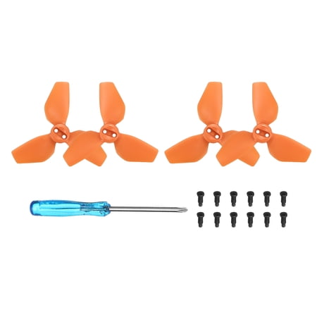 Uxcell 2 Pair 2016S Propellers, Propeller Blades Low Noise Wings Quick Replacement Colorful Wing Blade Spare Part for Drone Handheld Quadcopter Drone Accessories, Orange