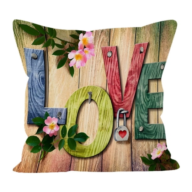 Fundas de almohada Impresión digital Lino Lino Combinación de suciedad Fundas de cojín Cojines de sofá para el hogar