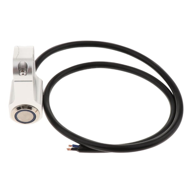 DC 12v 16A Botón De Encendido / Apagado De La Luz Del Punto De Niebla Del Interruptor De La Motocicleta De Acero Inoxidable Con Indicador Azul Apto Pa SOLEDAD Interruptor del faro de la motocicleta