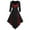 Red, variant on FYEGRE Elegant Ladies Lace Patchwork Dress For Halloween Party And Event Purple M