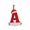A, variant on Dmlowu 26 Letter Christmas Tree Ornaments - Christmas Ornaments for Xmas Tree, Lightweight Sturdy Christmas Decorations for Holiday Party, DIY Hanging Pendant Decor, Red