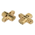thumbnail image 2 of Armario de muebles Unique Bargains con puerta deslizante, bisagra cruzada de 40 mm de longitud, tono dorado, 2 piezas, 2 of 2