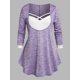 thumbnail image 1 of Talla grande Tinte Dye Criss Cross Cross Manga larga Tee Rosegal Mangas largas de talla grande, 1 of 5