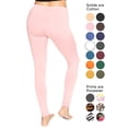 thumbnail image 3 of Stretch Is Comfort Women's Cotton Full Length Leggings Light Pink Medium, 3 of 7