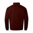 thumbnail image 5 of Mockneck Sweatshirt Men Retro Quarter Zip Long Sleeve Mens Pullover Soft Warm Sports Shirt Solid Color Tops Relaxed Fit Oversized Sweatshirt Brick Red L, 5 of 6