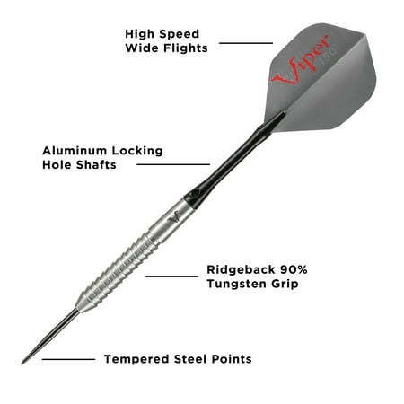 Viper - V-Factor 90% Tungsten Steel Tip Darts 22 Grams - Multi