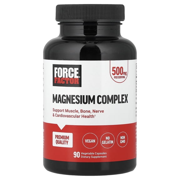 Force Factor Magnesium Complex, 500 mg, 90 Vegetable Capsules