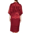 thumbnail image 4 of Yuzhih Soft Robes for Women Bathrobe with Belt Wedding Guest Party Robes 3/4 Bell Sleeve Sleepwear, 4 of 4