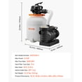thumbnail image 3 of VEVOR 12in FlashPure Sand Filter Pump for Above Ground Pool, 0.5 HP 3000 GPH Pool Filter System with Built-In Timer, 6X Faster Filtration with Filter Balls, Pre-Installed Media, Ready to Use, 3 of 9
