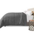 thumbnail image 3 of Clara Clark All Season Down Alternative Comforter, Twin, Gray, Luxury Soft Duvet Insert, 3 of 5
