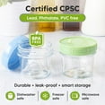 thumbnail image 2 of KeaBabies 12-Pack Baby Food Glass Containers - 4 oz Leak-Proof, Microwavable, Baby Food Storage Container - Baby Food Storage Containers - Baby Bullet Jars - Freezer, Dishwasher Safe Puree Feeding Jar, 2 of 9