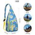 thumbnail image 4 of Vintage Floral Sling Backpack - Retro Daisy & White Blooms Pattern, Fashionable Multi-Functional Bag, 4 of 4