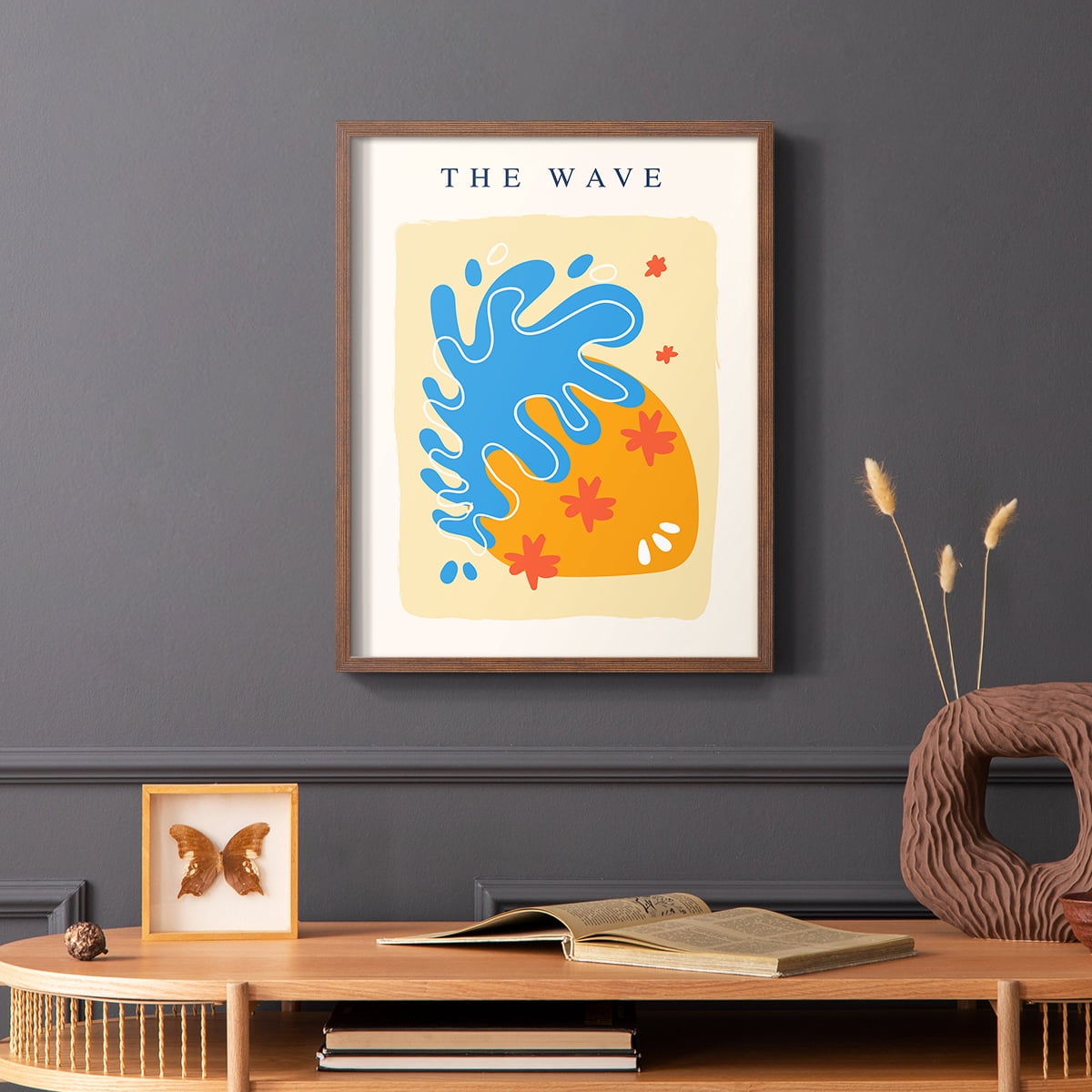 Matisse CDLXIII in Brown Solid Wood Framed Print No Nail Hanging