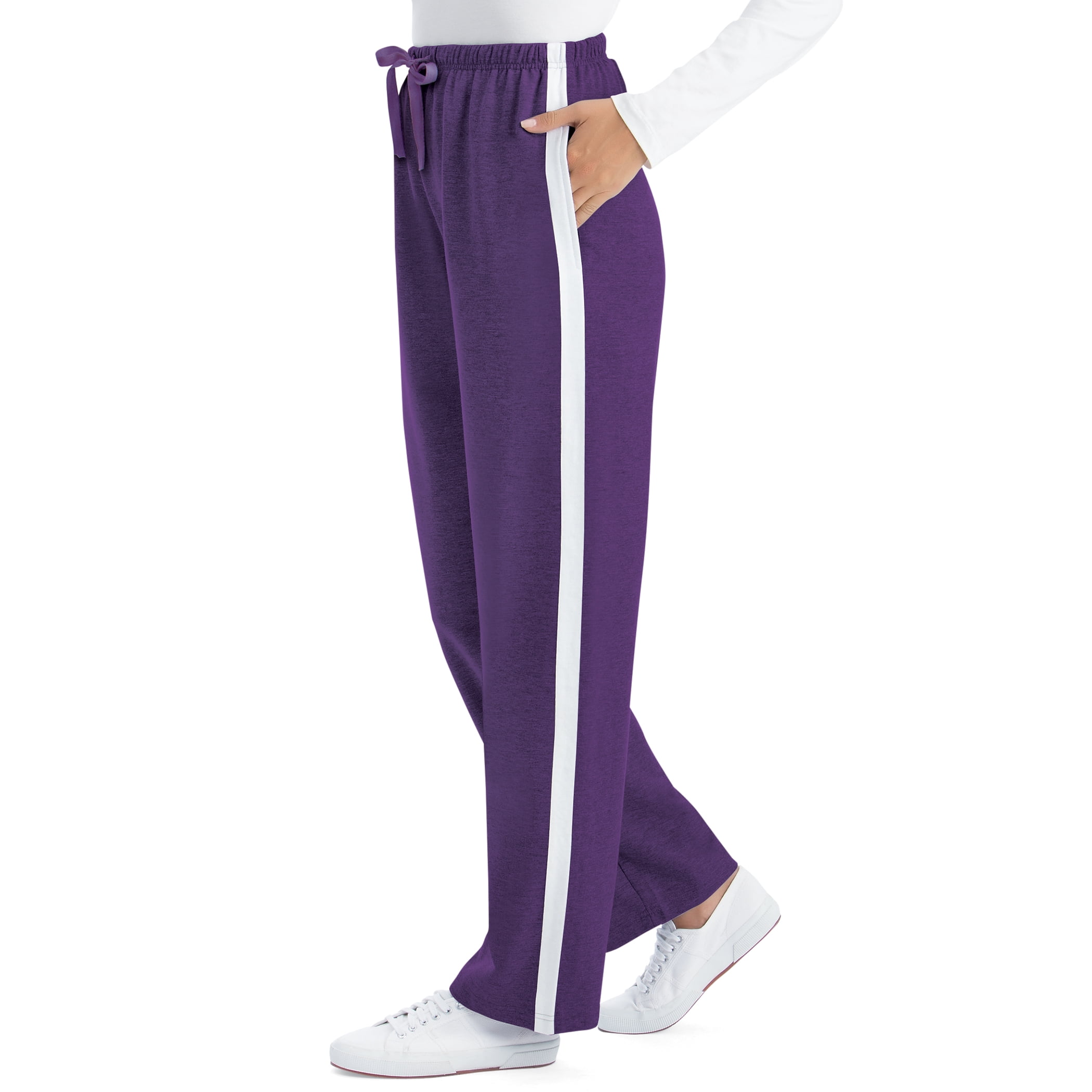 Collections Etc Women's Soft Cotton Casual Pull-On Side