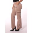 thumbnail image 3 of High Rise Straight Leg Cargo Pants - Latte, 3 of 9