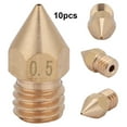 thumbnail image 2 of D Printer Extruder Brass Nozzle,10Pcs 0.5mm Extruder Nozzle Extruder Nozzle Extruder Nozzle Cutting-Edge Features, 2 of 11