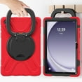 thumbnail image 6 of Dteck Case for Samsung Galaxy Tab A9 Plus 11 inch 2023 (SM-X210/ X215/ X216/ X218), Heavy Duty Protective Case with 360 Degree Swivel Stand&Hand Grip&Shoulder Strap for Galaxy Tab A9+,Red, 6 of 10