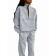 thumbnail image 1 of Conjunto Deportivo de 2 Piezas para Mujer: Sudadera de con Media Cremallera y Pantalón de Chándal Gris XXL, 1 of 8