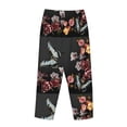 thumbnail image 4 of Kdxio Women's Comfy Stretch Butterfly with FowersPrint Drawstring Pajama Pants-XX-Large, 4 of 9