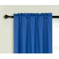 thumbnail image 2 of 1 Set R64 blackout thermal rod pocket panel solid royal blue color treatment window 100% privacy for bedroom or any room size 35" wide X 63" length, 2 of 3