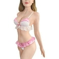 thumbnail image 2 of Littleforbig Bikini Bra Panties Set Women’s Female Magical Girls Pink 2XL, 2 of 5