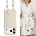 thumbnail image 6 of for iPhone 17 Pro Max Case with Card Holder,Stand,Adjustable Strap,PU Shockproof Anti-drop Multi-function Phone Protective Shell,Off-white,iPhone 17 Air-6.5", 6 of 8