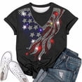 thumbnail image 4 of 2026 250th Anniversary of USA: Women's CrewNeck Short Sleeve Shirt Celebration Patriotic Flag Print 1776-2026 Tshirt, Vintage Commemorative Women's Long Sleeve Shirt 4th of July Black L, 4 of 6