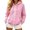 r-48Pink5, variant on CAIVO Sweatshirts Women Zip Up Hoodie Soft Comfort Adjustable Drawstring Front Pocket Solid Color Raglan Seam Full Zip Hooded Jacket Basic Minimalist Daily Streetwear Outerwear Boho Long Sleeve Tops