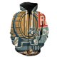 thumbnail image 1 of Sudadera con capucha y cremallera para hombre, de manga larga, con estampado 3D de festival de cerveza de dibujos animados, estilo Harajuku de gran tamaño, gran oferta 2024, con capucha, genial., 1 of 6