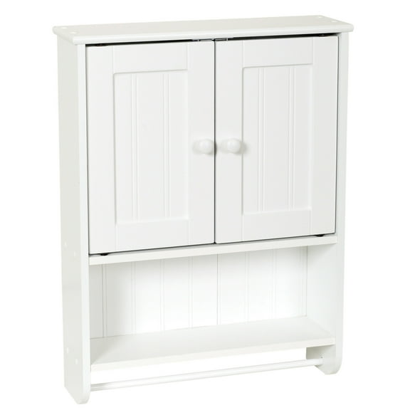 Zenna Home 2-Door Country Cottage Wall Cabinet, White