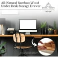 thumbnail image 3 of Keep Tiidy Under Desk Drawers All-Natural Bamboo Wood Desk Storage, 3 of 5