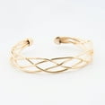 thumbnail image 2 of Howard's Cosette Modern Metal Braided Gold Cuff Bracelet for Women, 2 of 2